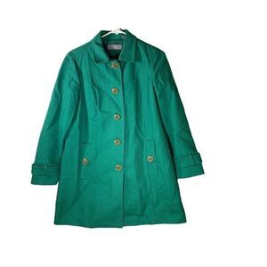 Liz Claiborne Medium Petite‎ Green Trench Coat